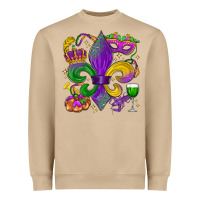 Mushroom mardi gras fleur de lis Heavyweight Sweatshirt - LillyAllenDesigns