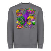 Storm mardi gras fleur de lis Heavyweight Sweatshirt - LillyAllenDesigns