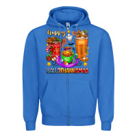 True Royal Happy Hallothanksmas coffee cups Zipper Hoodie - texasbilliewilder