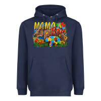 Navy Mama bear Autism Heavyweight Hoodie - CowGirlArtShop