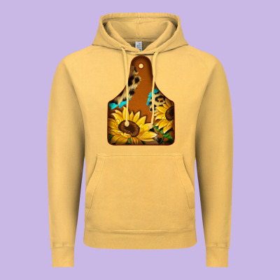 Cowtag Vintage Hoodie Designed By Jasminsmagicworld