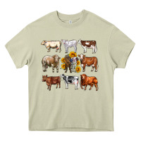 Mossy western cowsand sunflowers Heavy Core Tee - AdoDesignShop