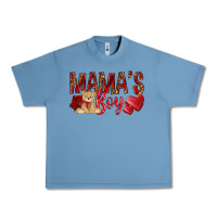 Pebble Blue mamas boy with leopard Urban Heavy Tee - NancyCooperArtShop