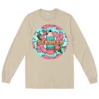 Mushroom teacher floral pencil round earring Long Sleeve Tee - BundleAndBundleShop