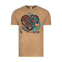 Nurse Leopard Heart Vintage Tee | Teevron