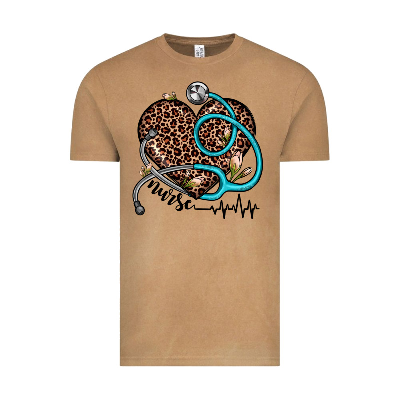 Nurse Leopard Heart Vintage Tee by JahusDesignShop | Teevron