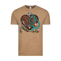 Vintage Coffee nurse leopard heart Vintage Tee - JahusDesignShop