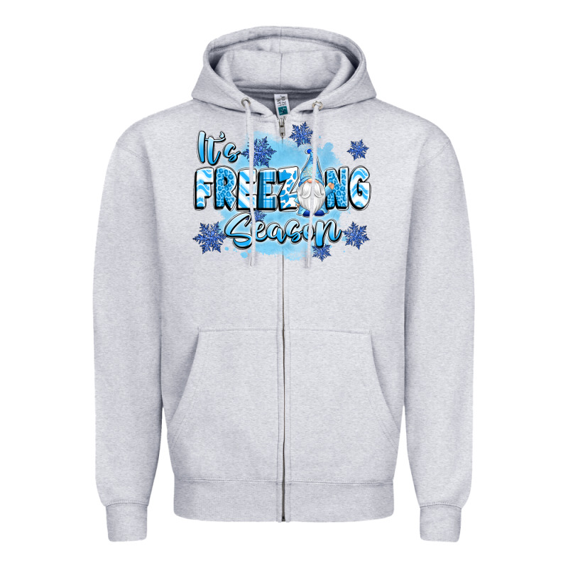 It's Freezing Season Zipper Hoodie by texasbilliewilder | Teevron
