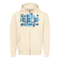 Sandshell it's freezing season Zipper Hoodie - texasbilliewilder