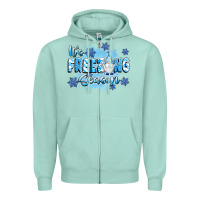 Seafoam it's freezing season Zipper Hoodie - texasbilliewilder