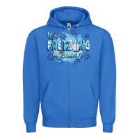 True Royal it's freezing season Zipper Hoodie - texasbilliewilder
