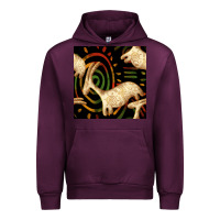 Mauve Wine african ethnic animal seamless pattern Urban Hoodie - BundleAndBundleShop