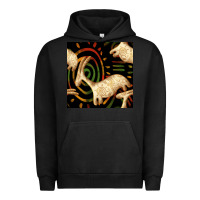 Pigment Black african ethnic animal seamless pattern Urban Hoodie - BundleAndBundleShop
