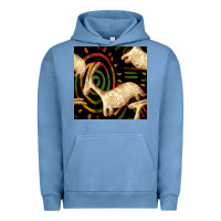 Pigment Pebble Blue african ethnic animal seamless pattern Urban Hoodie - BundleAndBundleShop