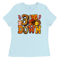 Baby Blue three up three down softball Ladies Tee - Jasminsmagicworld