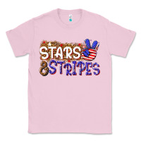 Bubblegum Pink stars and stripes Classic Tee - NancyCooperArtShop
