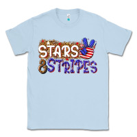 Dusty Blue stars and stripes Classic Tee - NancyCooperArtShop