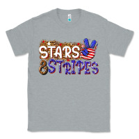 Heather Grey stars and stripes Classic Tee - NancyCooperArtShop