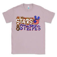 Lilac stars and stripes Classic Tee - NancyCooperArtShop