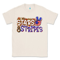 Natural stars and stripes Classic Tee - NancyCooperArtShop