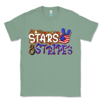 Sage stars and stripes Classic Tee - NancyCooperArtShop