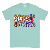 Seafoam stars and stripes Classic Tee - NancyCooperArtShop