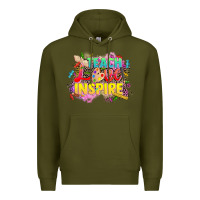 Army Green teach love inspire Premium Hoodie - CowGirlArtShop