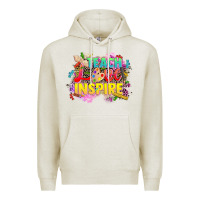 Oatmeal Heather teach love inspire Premium Hoodie - CowGirlArtShop