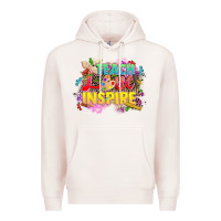 Pale Pink teach love inspire Premium Hoodie - CowGirlArtShop