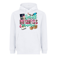 White Small Business Mama Heavyweight Hoodie - CowGirlArtShop