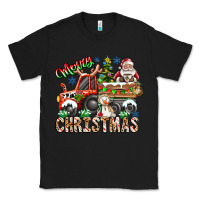 Black Merry Christmas  tractor Classic Tee - CowhideDigitalArt