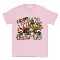 Bubblegum Pink Merry Christmas  tractor Classic Tee - CowhideDigitalArt