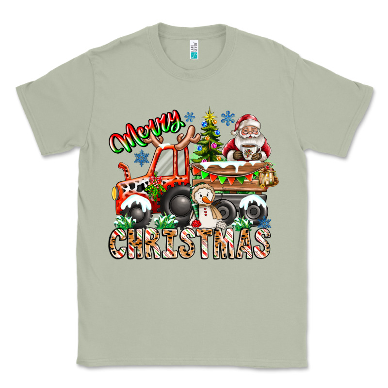 Merry Christmas  Tractor Classic Tee by CowhideDigitalArt | Teevron