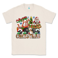 Natural Merry Christmas  tractor Classic Tee - CowhideDigitalArt