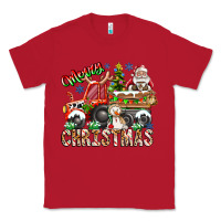 Red Merry Christmas  tractor Classic Tee - CowhideDigitalArt