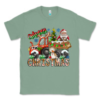 Sage Merry Christmas  tractor Classic Tee - CowhideDigitalArt