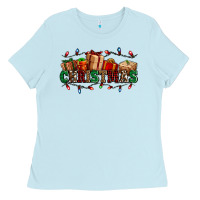 Baby Blue western christmas gifts Ladies Tee - AdoDesignShop