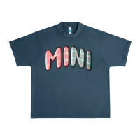 Midnight Navy mini christmas plaid Urban Heavy Tee - MaliasSmallBusiness