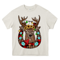 Cream christmas horseshoe Heavy Core Tee - JahusDesignShop