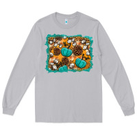 Moon Dust fall pumpkin distressed background Long Sleeve Tee - BundleAndBundleShop