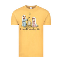 Vintage Mustard o come let us adore him Vintage Tee - MaliasSmallBusiness