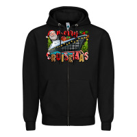 Black Merry Cruisemas Zipper Hoodie - texasbilliewilder