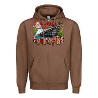 Chestnut Merry Cruisemas Zipper Hoodie - texasbilliewilder