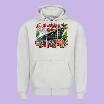 Merry Cruisemas Zipper Hoodie Designed By Texasbilliewilder