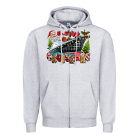 Heather Grey Merry Cruisemas Zipper Hoodie - texasbilliewilder