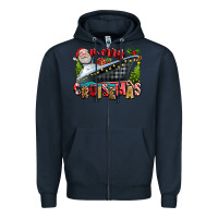Navy Merry Cruisemas Zipper Hoodie - texasbilliewilder