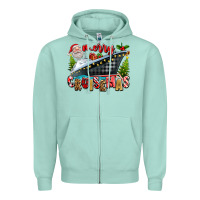 Seafoam Merry Cruisemas Zipper Hoodie - texasbilliewilder