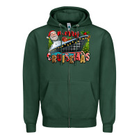 Sports Green Merry Cruisemas Zipper Hoodie - texasbilliewilder