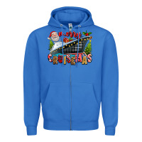 True Royal Merry Cruisemas Zipper Hoodie - texasbilliewilder
