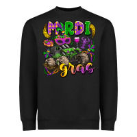 Black mardi gras monster truck Heavyweight Sweatshirt - LillyAllenDesigns